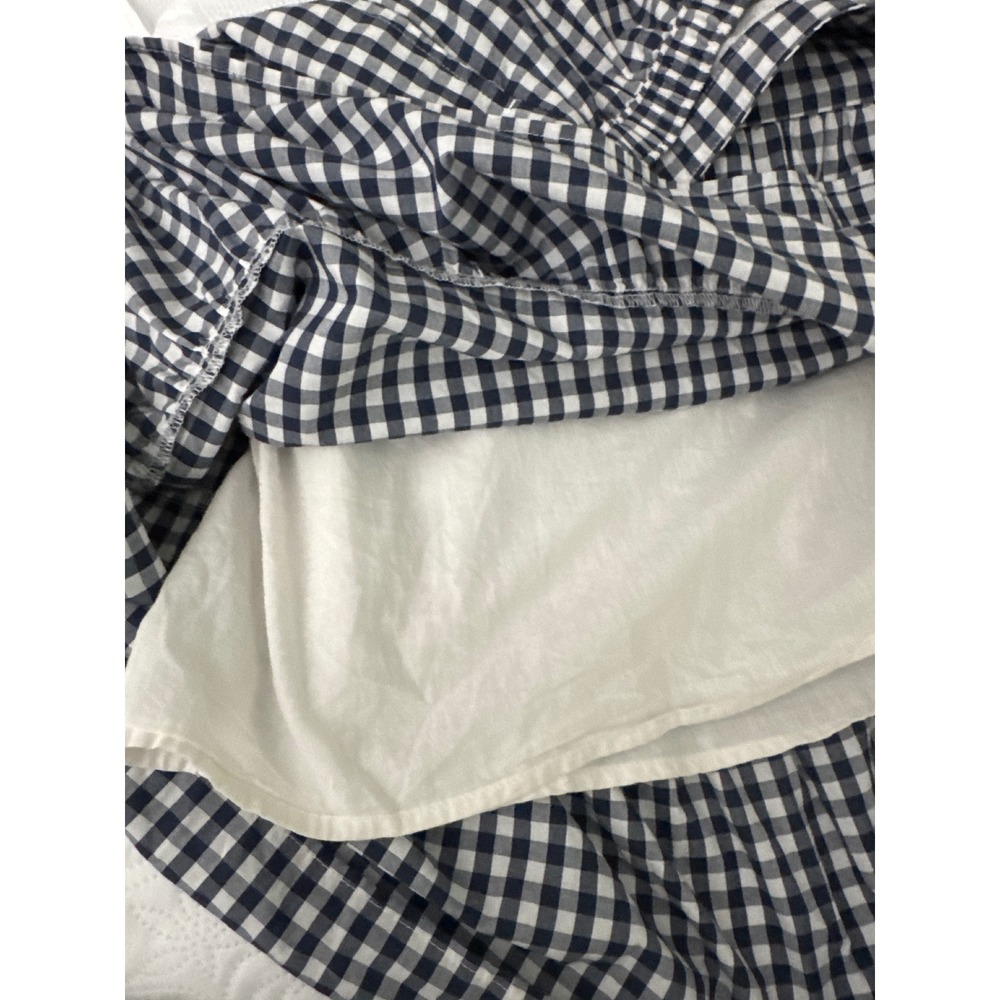 Abercrombie & Fitch Blue White Gingham Tiered Midi Skirt Boho Cottagecore XS - Picture 8 of 11